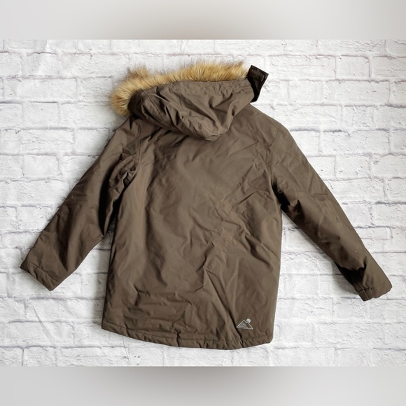 MCKINLEY Kids coat olive green with hood AquaMax Jacket - Picture 6 of 7